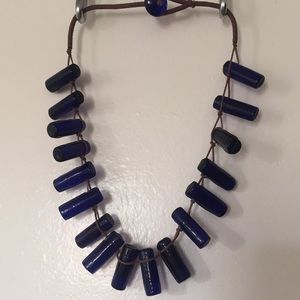 Blue statement necklace